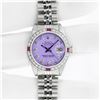 Image 2 : Rolex Ladies Stainless Steel Diamond and Ruby Datejust Wristwatch