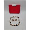 Image 1 : Ivana Trump Multi Color Rhinestone Necklace And Earrings