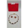 Image 1 : Ivana Trump White Pearl And Red Necklace And Earrings