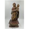 Image 1 : 17th Century Madonna and Child Wood Polychrome And Giltwood Figure