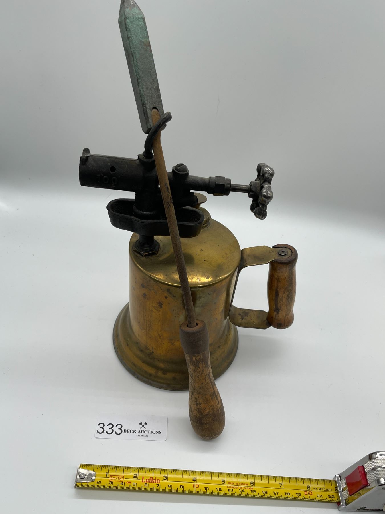 Antique Brass Blow Torch - Beck Auctions Inc.
