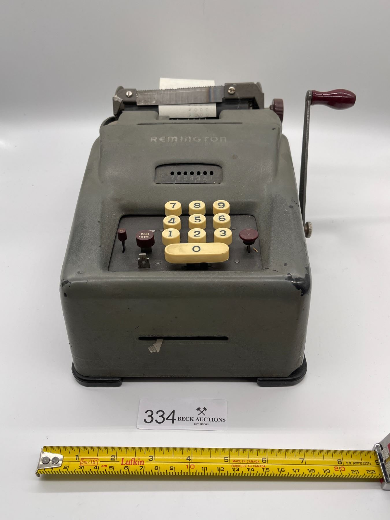 Remington Adding Machine - Beck Auctions Inc.