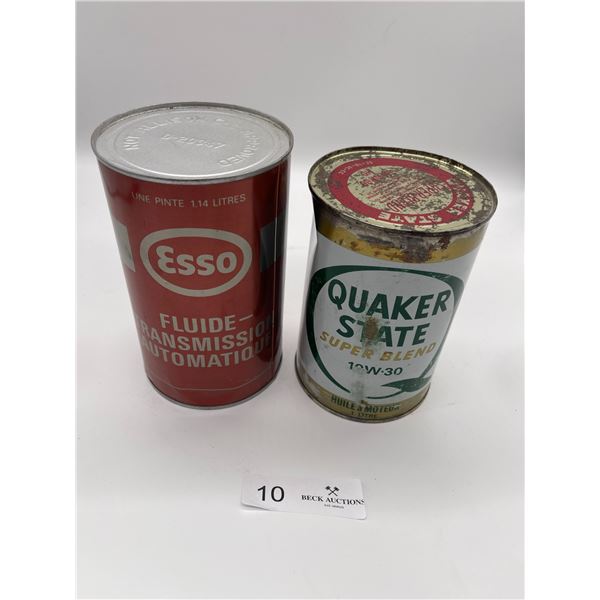 Quaker State & Esso Full Cans