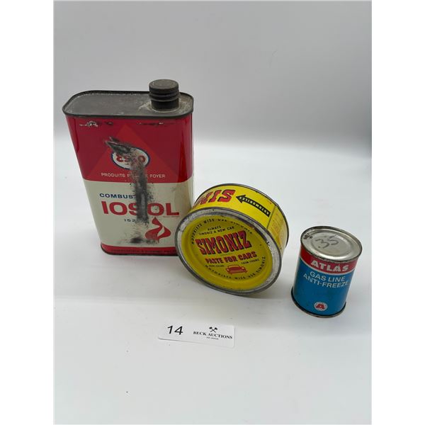 Atlas Gasline Antifreeze Empty Tins Beck Auctions Inc.