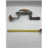 Image 1 : Antique Wood Hand Drill with Bits