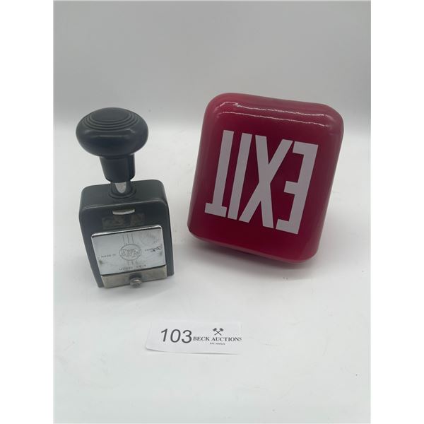 Office Stamp & Exit Sign