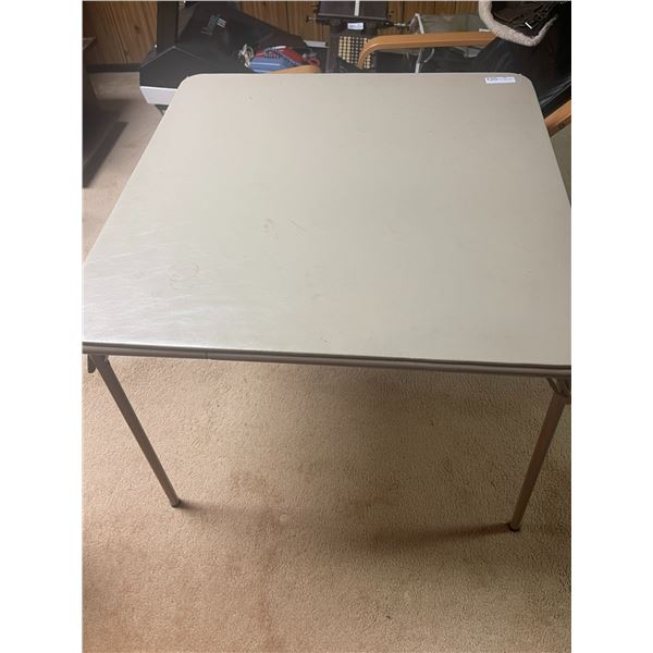 Card Table Metal Legs Folding 33 x 33 x 27H