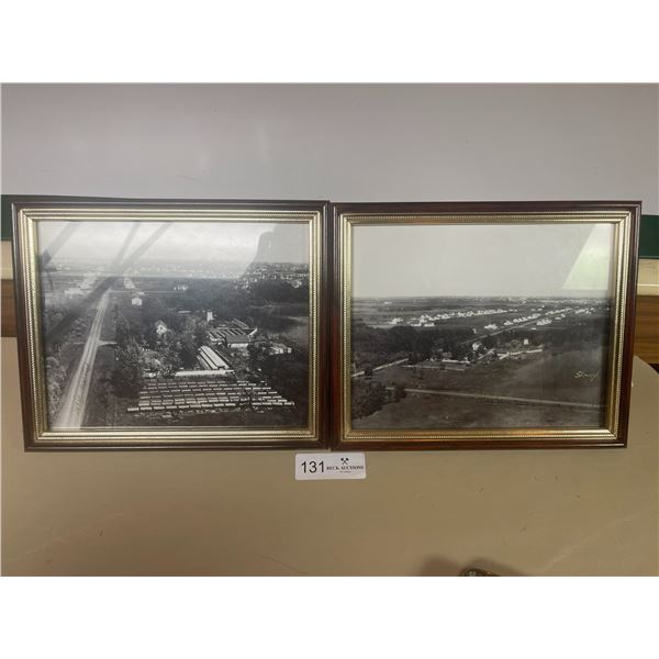 Two Antique Pictures Of Farm
