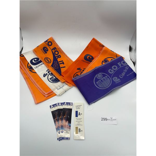 1983 85 Edmonton Oilers Stanley Cup Coliseum Banners Tickets