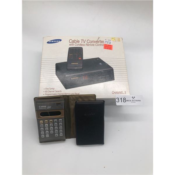 Canon Palmtronics Calculator & Sharp Elsi Mate EL=315S Samsung Converter