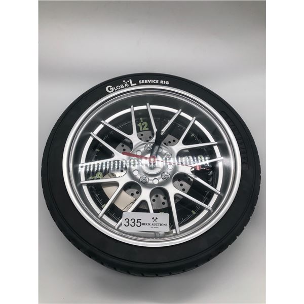 Global Service Rig Tire Clock 14"