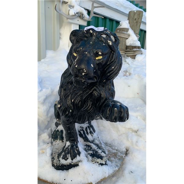 Black Lion Garden Statue