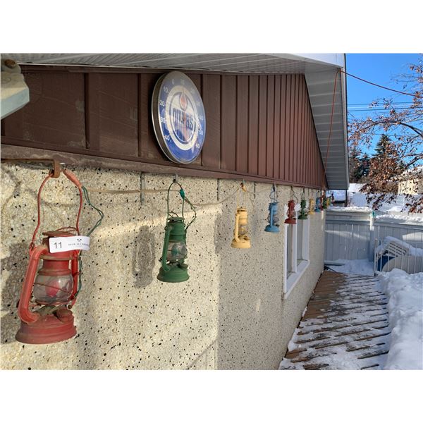 13 x Coloured Vintage Lanterns