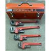 Image 2 : Formula-1 Tool Box w/ 4 x Pipe Wrenches