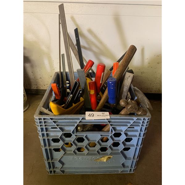 Box of Assorted Woodworking Tools - Clamps, Hammers, and More!