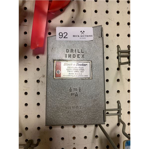 Black & Decker Premium +Plus High Speed Steel Twist Drill Set