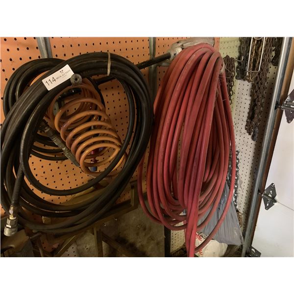 Assortment of Air Hoses and Torch Attachment
