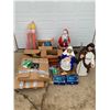 Image 1 : Large Assortment of Christmas Decorations - Nativity Scene, Santa, Lights, and More!