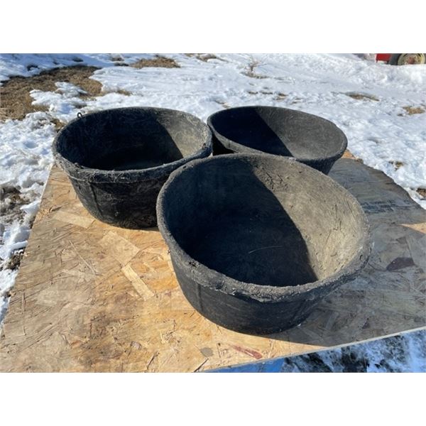 3 X the money--(3) 16” rubber feed troughs.