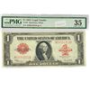 Image 1 : 1923 LG $1 Legal Tender Note PMG Ch VF35