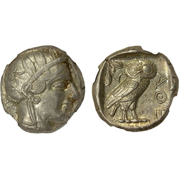 ATTICA: Athens, AR tetradrachm (17.20g), ca. 440-404 BC, NGC AU