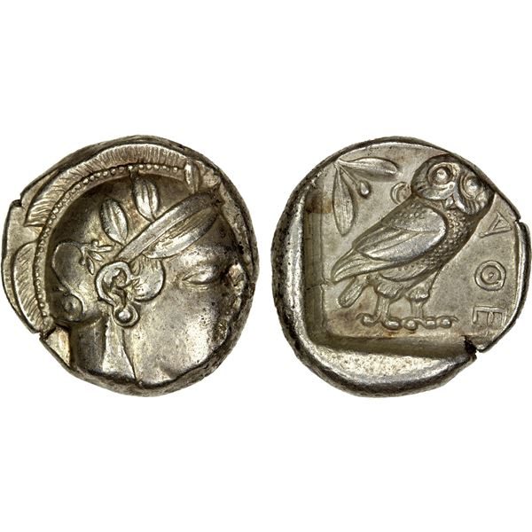 ATTICA: Athens, AR tetradrachm (17.14g), ca. 440-404 BC, VF