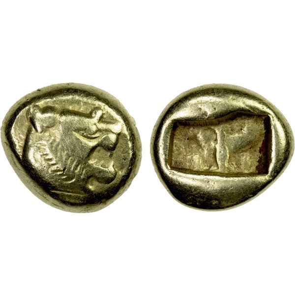 LYDIA: temp. Alyattes-Kroisos, EL trite (1/3 stater) (4.65g), ca. 620-550 BC, VF