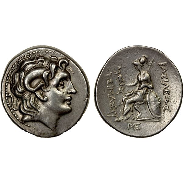 THRACIAN KINGDOM: Lysimachos, 305-281 BC, AR tetradrachm (16.87g), Uncertain mint, VF