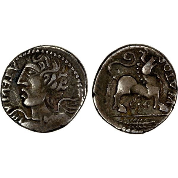 CELTIC: Gaul, Remi, AR quinarius (1.65g), ca. 50-30 BC, Choice VF