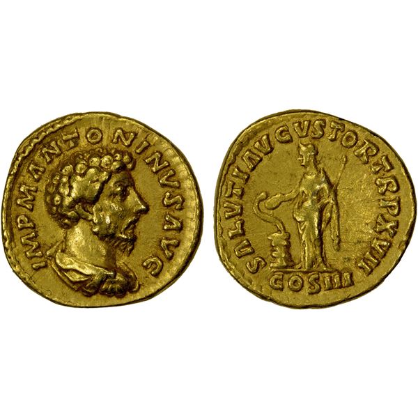 ROMAN EMPIRE: Marcus Aurelius, 161-180 AD, AV aureus (6.96g), Rome, struck 162-163 AD, VF