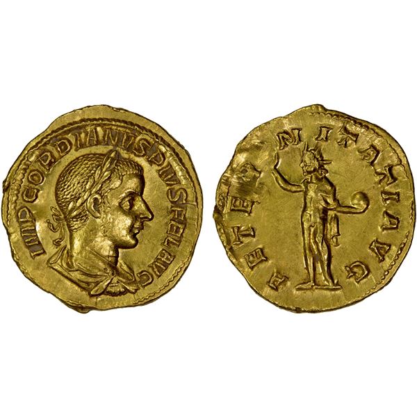 ROMAN EMPIRE: Gordian III, 238-244 AD, AV aureus (4.44g), Rome, 241-243 AD, EF
