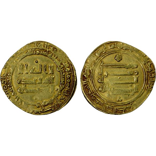 ABBASID: al-Radi, 934-940, AV dinar (4.35g), al-Ahwaz, AH324, VF