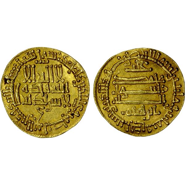 AGHLABID: Ibrahim II, 874-902, AV dinar (4.18g), NM, AH281, EF