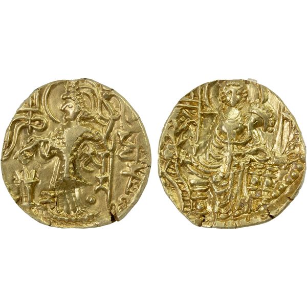 KUSHAN: Shaka, ca. 305-335, AV dinar, ANACS AU55