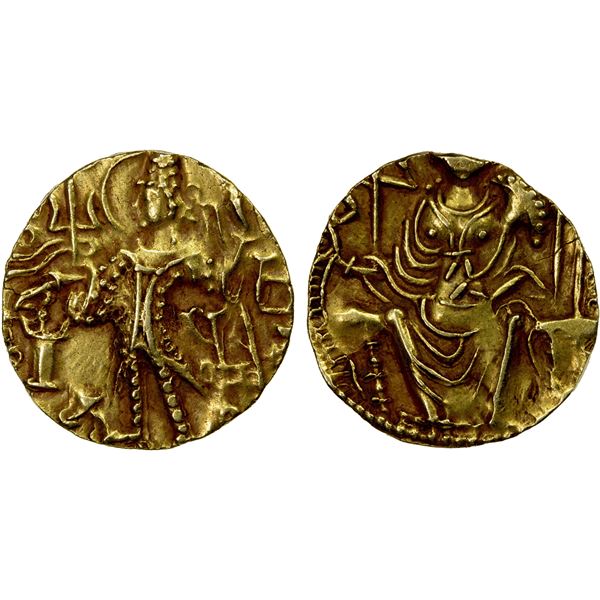 KUSHAN: Shaka, ca. 305-335, AV dinar (7.75g), EF