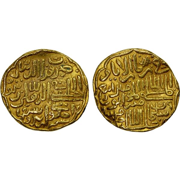DELHI: Muhammad III b. Tughluq, 1325-1351, AV tanka (10.90g), Delhi, AH741, choice VF