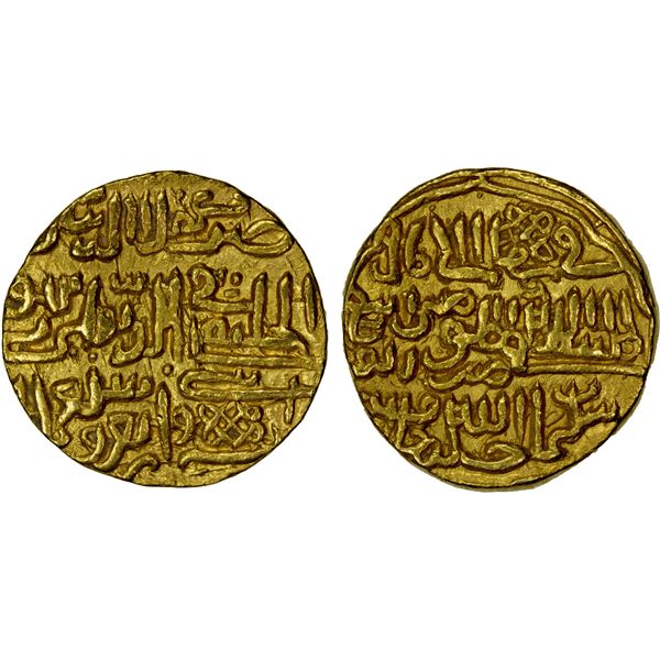 DELHI: Muhammad III b. Tughluq, 1325-1351, AV tanka (11.00g), Delhi, AH742, choice VF