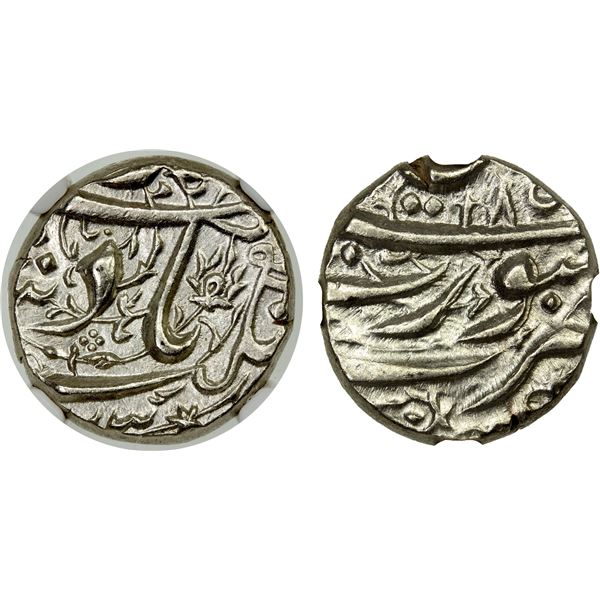 MUGHAL: Jahangir, 1605-1628, AR ½ rupee, Surat, AH(10)33 year 18, NGC AU58