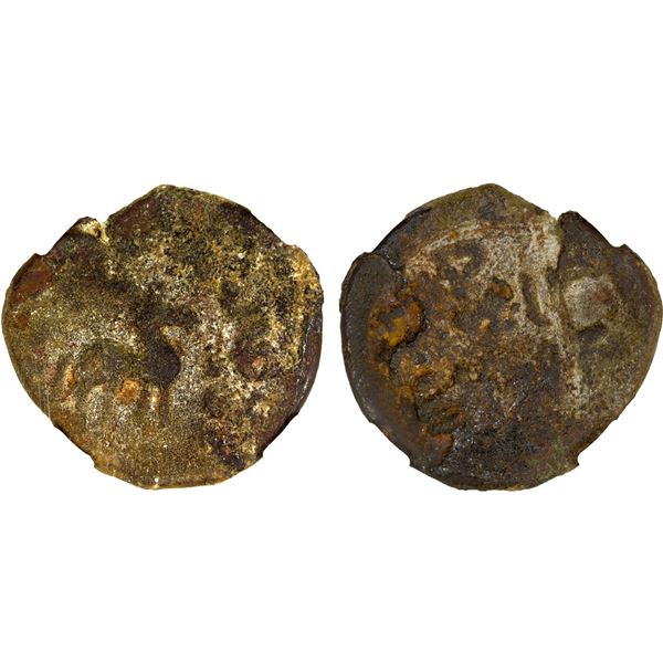 YUTIAN KINGDOM: Anonymous, ca. 200 AD, AE 6 zhu (4.80g), Khotan, CCG graded Fine (75)
