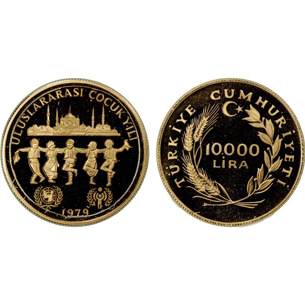 TURKEY: Republic, AV 10000 lira, 1979, Choice Proof
