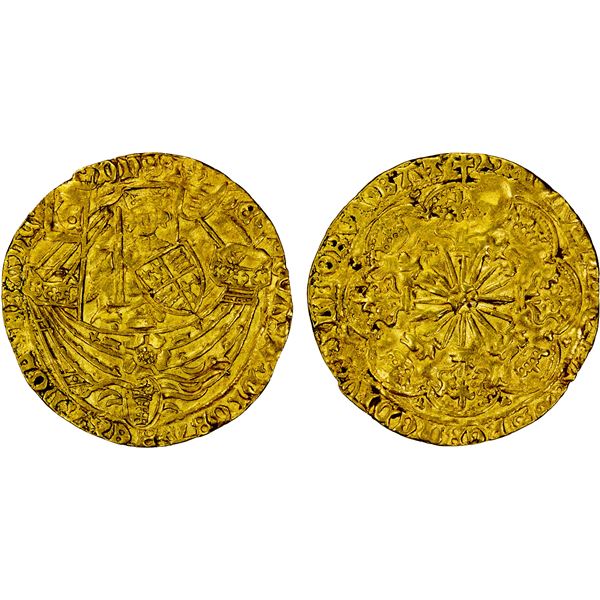 POLAND: DANZIG: Countermarked Siege Issue, April-December 1577, AV noble (7.49g), VF on VF host