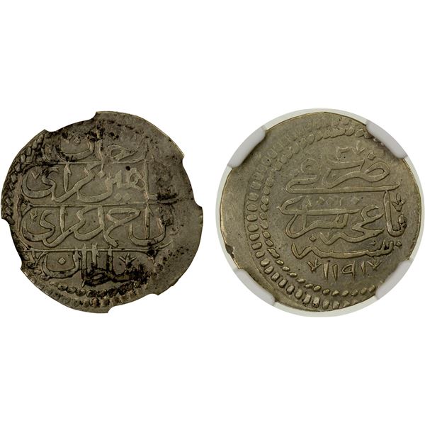 CRIMEA (GIRAY KHANS): Shahin Giray, 1777-1783, AR 10 para (onluk), Baghcha-Saray, AH1191 year 2, NGC