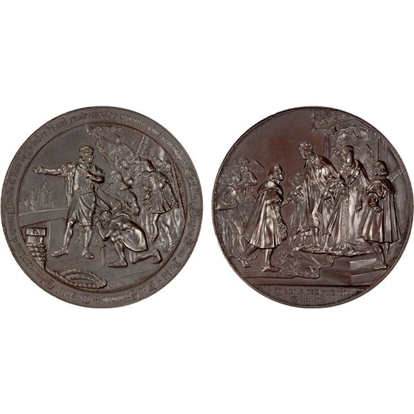 SPAIN: AE medal, 1892, AU