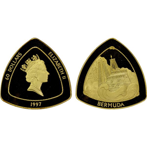 BERMUDA: Elizabeth II, 1952-2022, AV 60 dollars, 1997, Proof