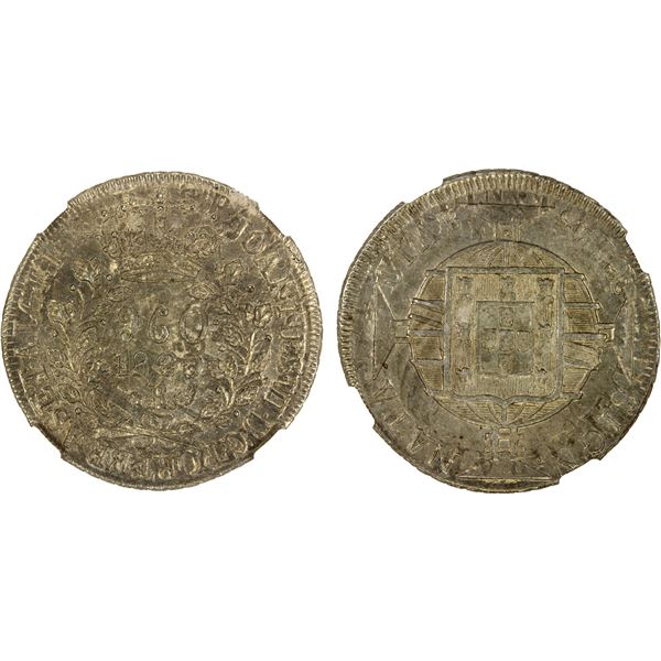 BRAZIL: Joao VI, 1818-1822, AR 960 reis, 1820-R, NGC MS64