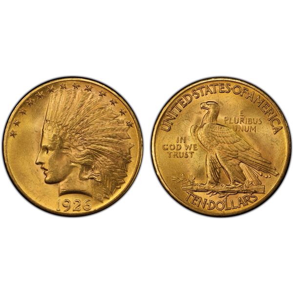 UNITED STATES: AV 10 dollars, 1926, PCGS MS63
