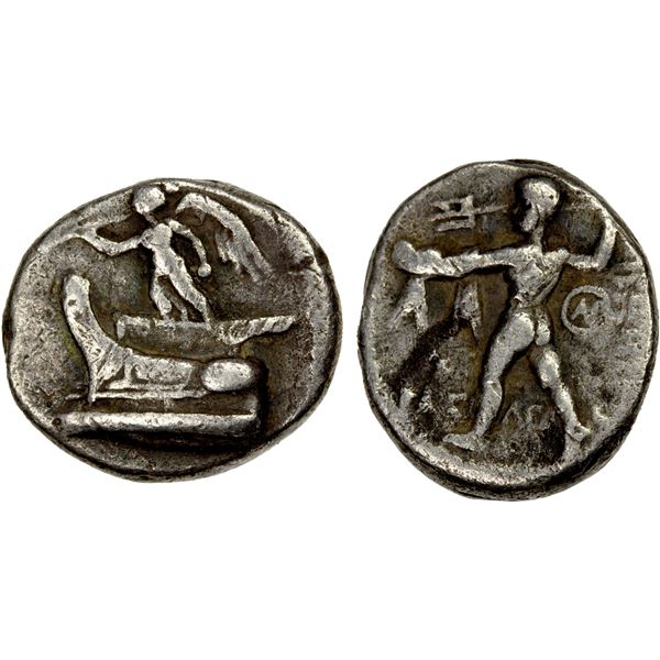 MACEDONIAN KINGDOM: Demetrios I Poliorketes, 306-283 BC, AR hemidrachm (2.03g), Tarsos, 298-295 BC,