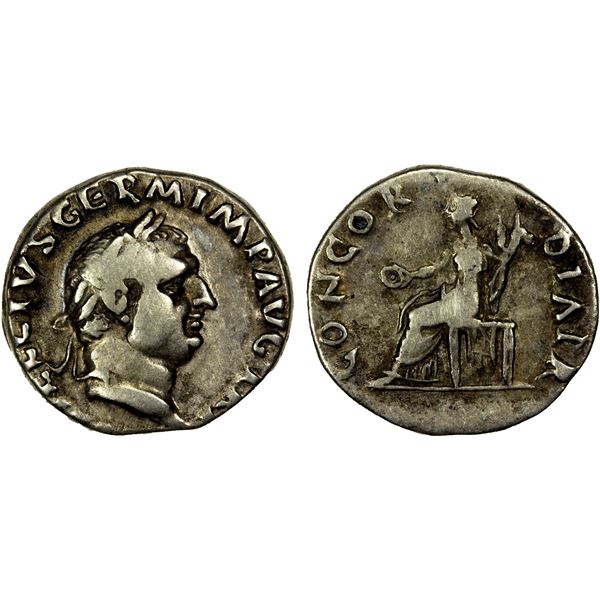 ROMAN EMPIRE: Vitellius, 69 AD, AR denarius (3.20g), Rome, F-VF