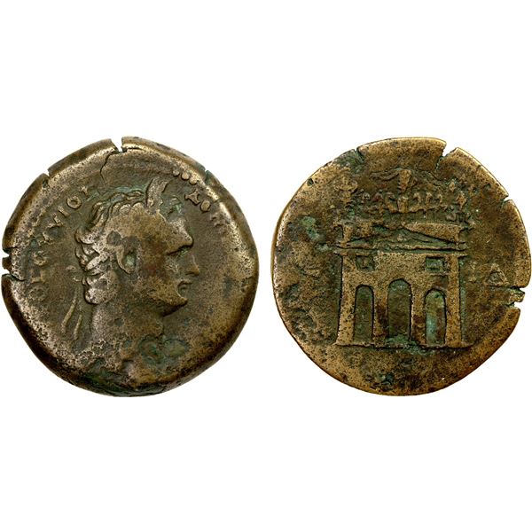 ROMAN EMPIRE: Provincial Issue: Domitian, 81-96 AD, AE drachm (21.82g), Alexandria, year 14 (94/95 A