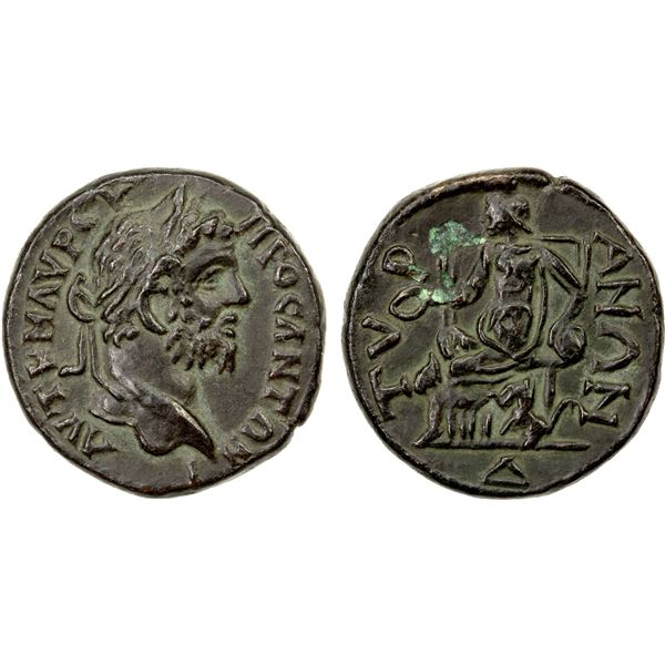 ROMAN EMPIRE: Provincial Issue: Caracalla, 198-217 AD, AE tetrassarion (8.37g), Scythia, Tyra, VF-EF